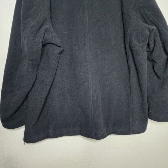Kenneth Cole Reaction Wool Blend Pea Coat in Black Women's Plus Size 2X NWT - Picture 2 of 8